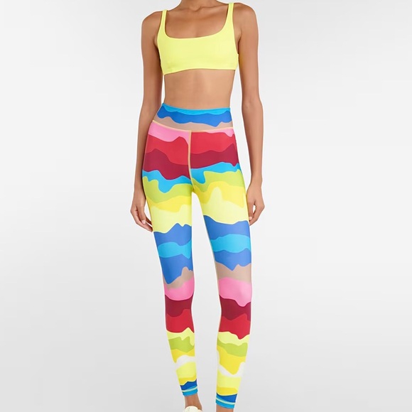 NWT The Upside SET Astro Rory Bra and Printed Leggings in Multicolor / Citrus - Picture 2 of 16